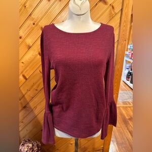 Anthropologie Porridge Bell Sleeve Top